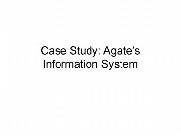 Case Study: Agate