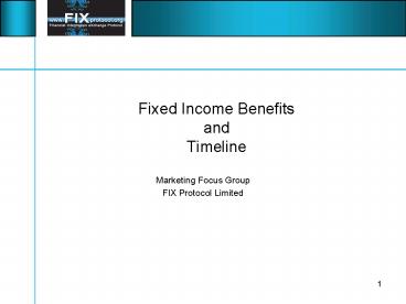 Fixed Income Benefits and Timeline