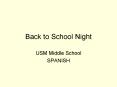 Back to School Night PowerPoint PPT Presentation