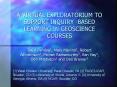 A VIRTUAL EXPLORATORIUM TO SUPPORT INQUIRY -BASED LEARNING IN GEOSCIENCE COURSES PowerPoint PPT Presentation