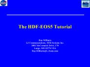 The HDF-EOS5 Tutorial