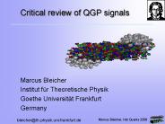Critical review of QGP signals