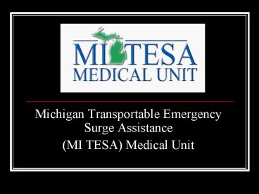 Michigan Transportable Emergency Surge Assistance