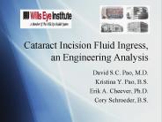 Cataract Incision Fluid Ingress, an Engineering Analysis