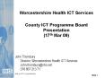 WHICTS County ICT Programme Board PowerPoint PPT Presentation
