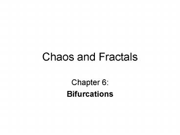 Chaos and Fractals