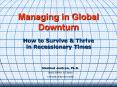 Managing in Global Downturn PowerPoint PPT Presentation