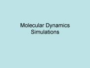 Molecular Dynamics Simulations