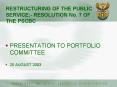 RESTRUCTURING OF THE PUBLIC SERVICE:- RESOLUTION No. 7 OF THE PSCBC PowerPoint PPT Presentation
