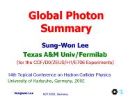 Global Photon Summary