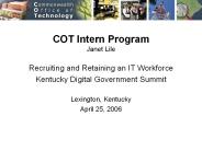 COT Intern Program Janet Lile