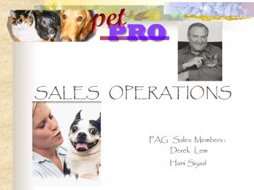 SALES OPERATIONS