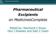 Pharmaceutical Excipients on MedicinesComplete