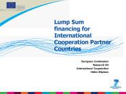 Lump Sum financing for International Cooperation Partner Countries