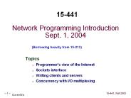 Network Programming Introduction Sept. 1, 2004