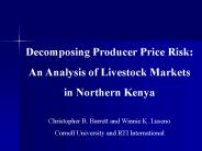 Decomposing Producer Price Risk: