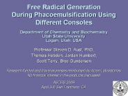 Free Radical Generation During Phacoemulsification Using Different Consoles