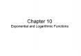 Chapter 10 Exponential and Logarithmic Functions PowerPoint PPT Presentation