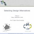 Selecting Design Alternatives PowerPoint PPT Presentation