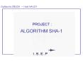 PROJECT :  ALGORITHM SHA-1  PowerPoint PPT Presentation