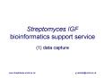 Streptomyces IGF bioinformatics support service PowerPoint PPT Presentation
