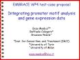 EMBRACE WP4 testcase proposal Integrating promoter motif analysis and gene expression data Enzo Medi PowerPoint PPT Presentation