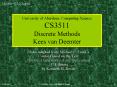 University of Aberdeen, Computing Science CS3511 Discrete Methods Kees van Deemter PowerPoint PPT Presentation