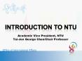 Academic Vice President, NTU PowerPoint PPT Presentation