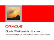 Clouds: Whats new is old is new