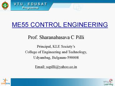 Prof' Sharanabasava C Pilli Principal, KLE Societys