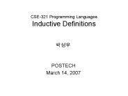 CSE-321 Programming Languages Inductive Definitions
