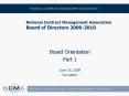 National Contract Management Association Board of Directors 20092010 PowerPoint PPT Presentation