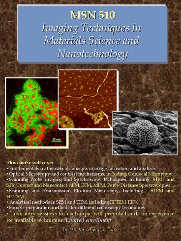 This course will cover