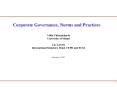 Corporate Governance, Norms and Practices PowerPoint PPT Presentation
