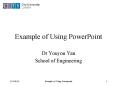 Example of Using PowerPoint PowerPoint PPT Presentation