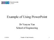 Example of Using PowerPoint
