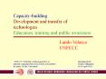 Capacity-building - Development and transfer of technologies - Education, training and public awareness PowerPoint PPT Presentation