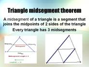 Triangle midsegment theorem