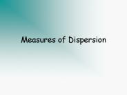 Measures of Dispersion