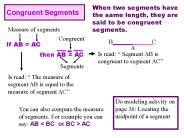 Congruent Segments