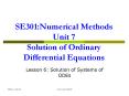 SE301:Numerical Methods Unit 7 Solution of Ordinary Differential Equations PowerPoint PPT Presentation
