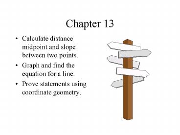 Calculate distance midpoint and slope between two points'
