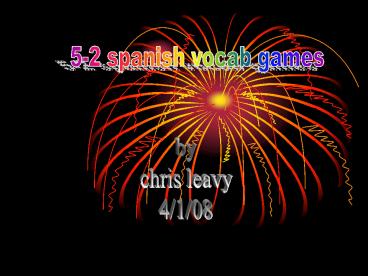 52 spanish vocab games