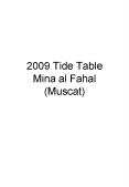 2009 Tide Table Mina al Fahal Muscat PowerPoint PPT Presentation