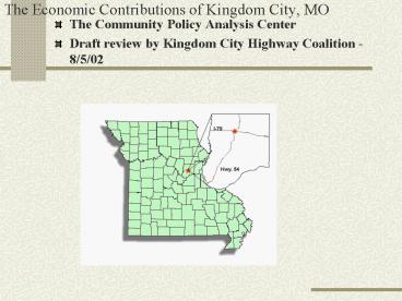 The Economic Contributions of Kingdom City, MO