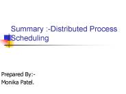 Summary :-Distributed Process Scheduling