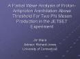 A Partial Wave Analysis of Proton-Antiproton Annihilation Above Threshold For Two Phi Meson Production in the JETSET Experiment PowerPoint PPT Presentation