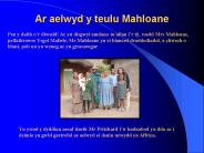 Ar aelwyd y teulu Mahloane