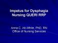 Impetus for Dysphagia Nursing QUERI RRP PowerPoint PPT Presentation