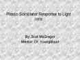 Plastic Scintillator Response to Light Ions PowerPoint PPT Presentation